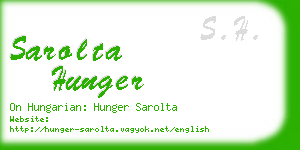 sarolta hunger business card